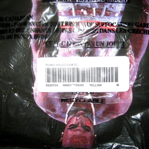 SUPREME SS20 "Tupac Hologram Tee" S/S T-Shirt 2PAC - Picture 4 of 5
